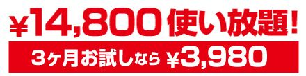 ￥9,800(税込)使い放題