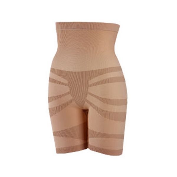 ハイウエスト 骨盤スパッツ L-LL ベージュ