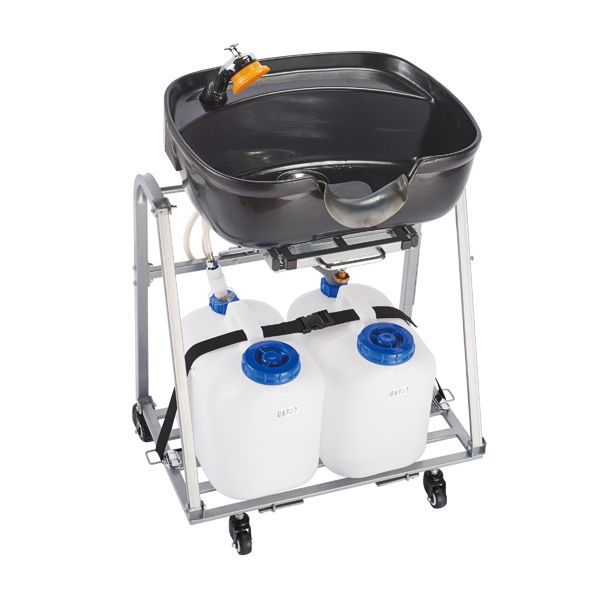 NW-おりたたみシャンプー台セット ブラック【送料込み】