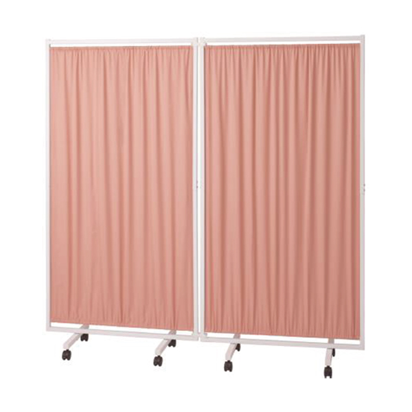 西村製作所 抗菌衝立スクリーン アミカルキャスターW ピンク【送料込み】