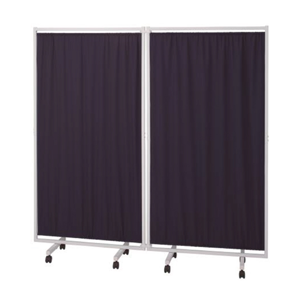 西村製作所 抗菌衝立スクリーン アミカルキャスターW ネイビーブルー【送料込み】