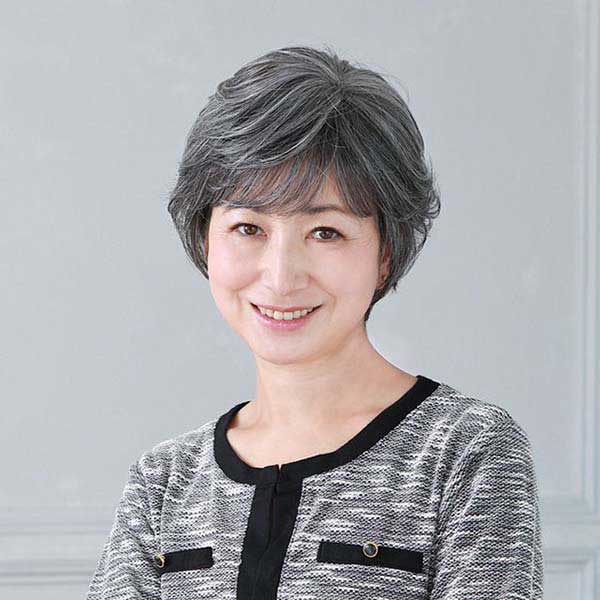 プリシラ ミセス オールウイッグ A-112 エアリーカールショート TDGH(ダークグレイヘア)