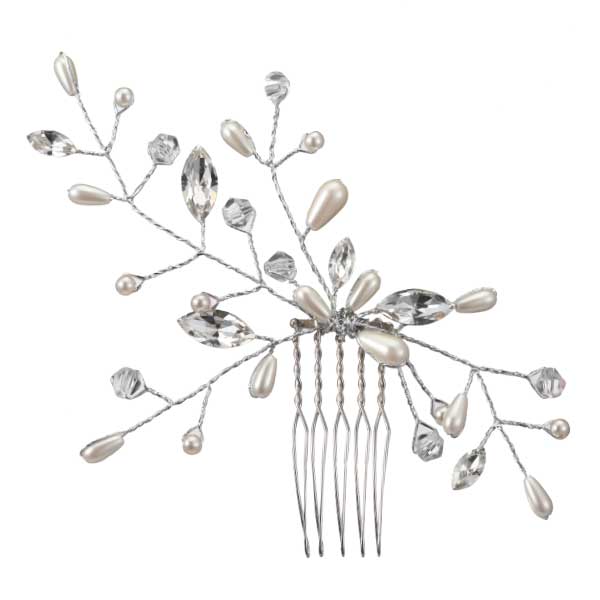 パールとビーズのきらきら飾り シルバー