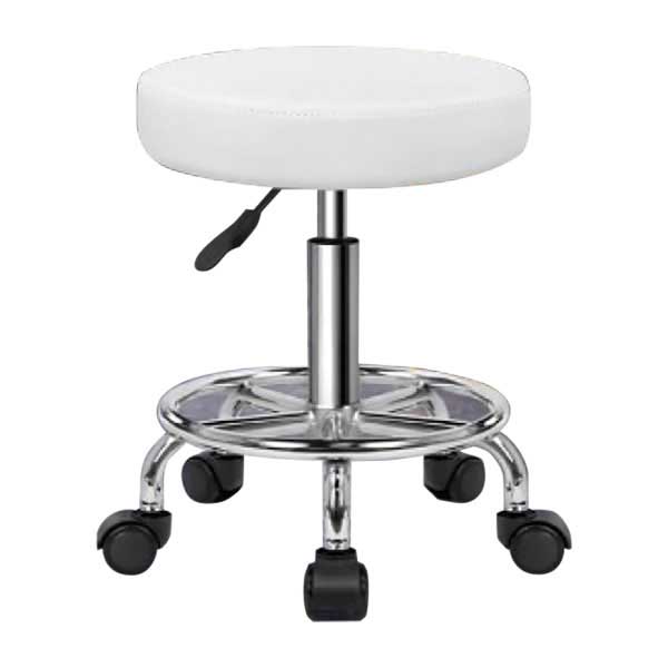 リング付サロンスツール ホワイト