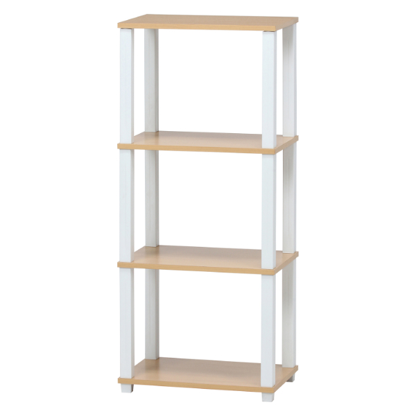 フィット 4段ラック NA×WH ナチュラル×ホワイト