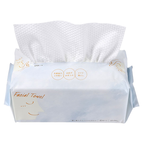使い捨てフェイシャルタオル ホワイト