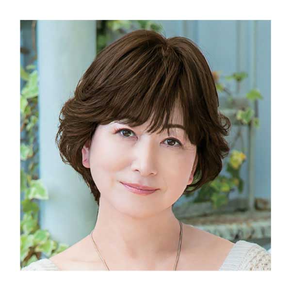 プリシラ 白髪かくしウィッグ 人毛100％ ショート ST-101 ZBDK(人毛ダークブラウン)