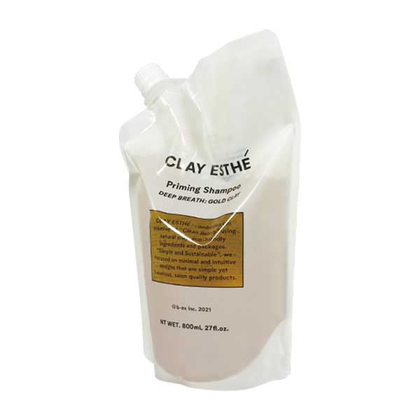b-ex(ビーエックス) クレイエステ プライミングシャンプー ゴールドクレイ レフィル800ml