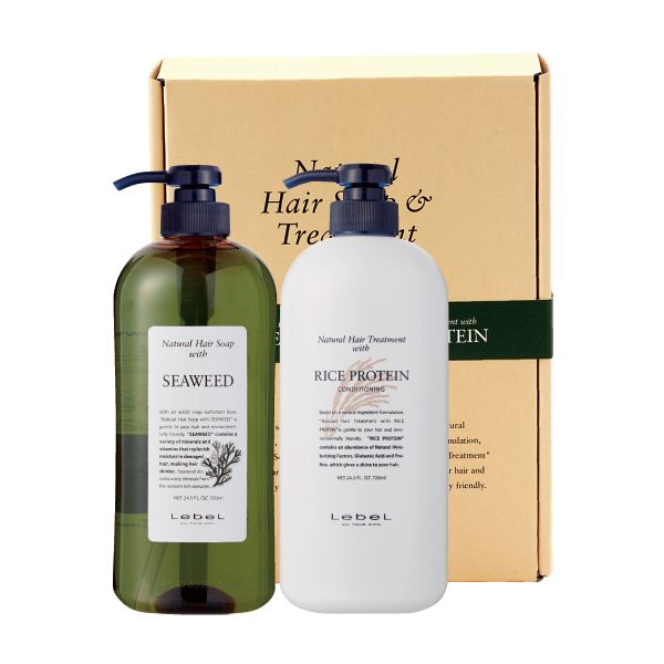 ルベル ナチュラルへアソープ シーウィード&ナチュラルヘアトリートメント ライスプロテインギフトセット（包装費用は別途90円いただきます）