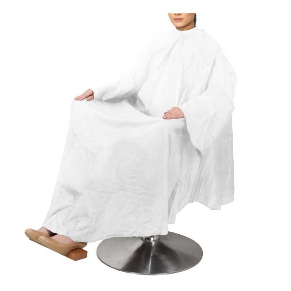 801しわ加工袖付カットクロスロング ホワイト(名入有) 10枚～