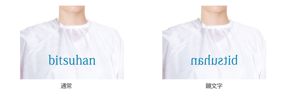 通常または鏡文字